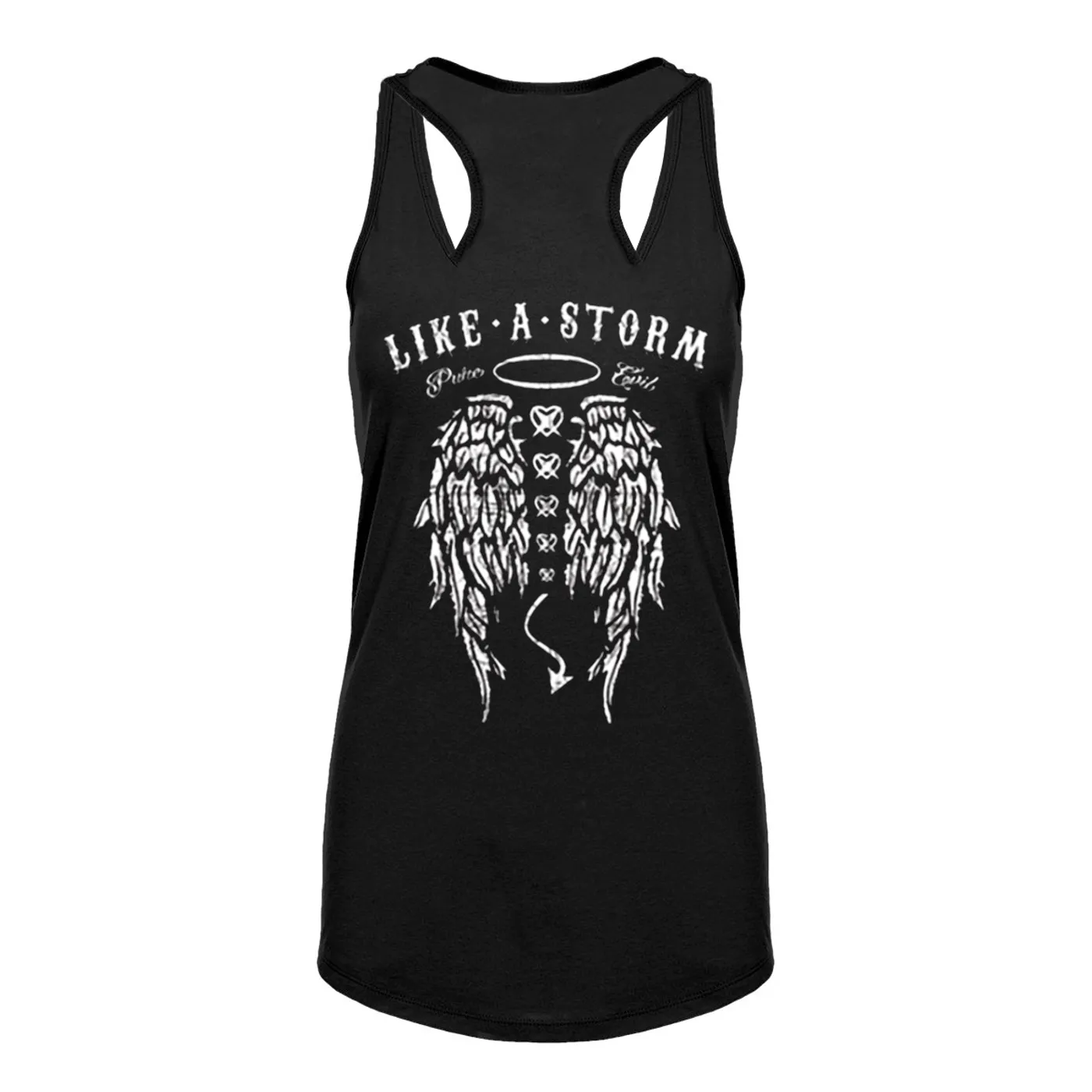 Like A Storm - Ladies Pure Evil Black Tank Top