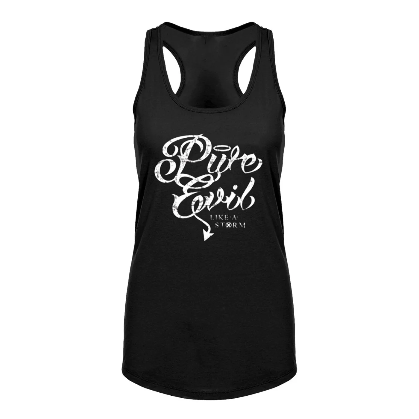 Like A Storm - Ladies Pure Evil Black Tank Top