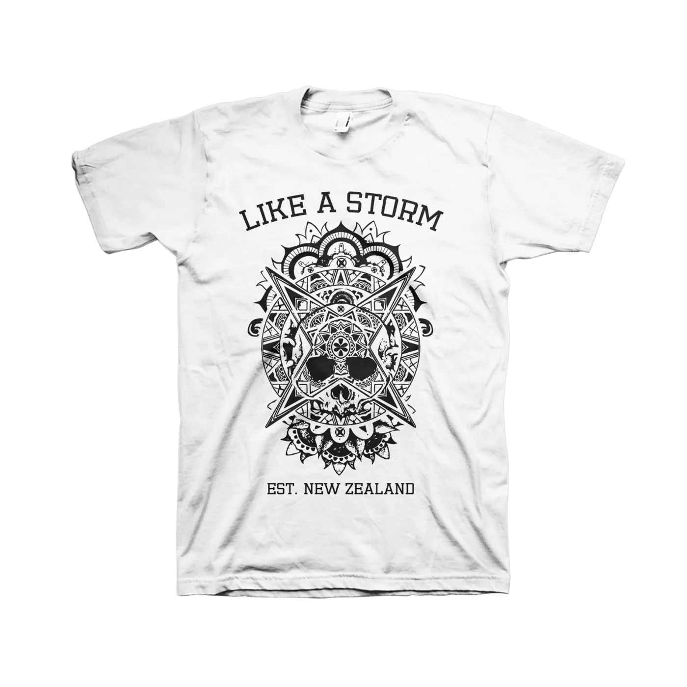 Like A Storm - Mandala White T-shirt