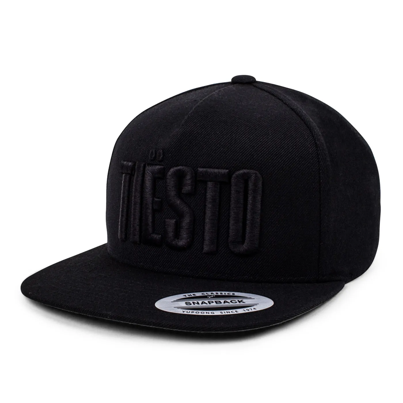 Tiësto 'Boxed' Logo Snapback Hat - Black/Black