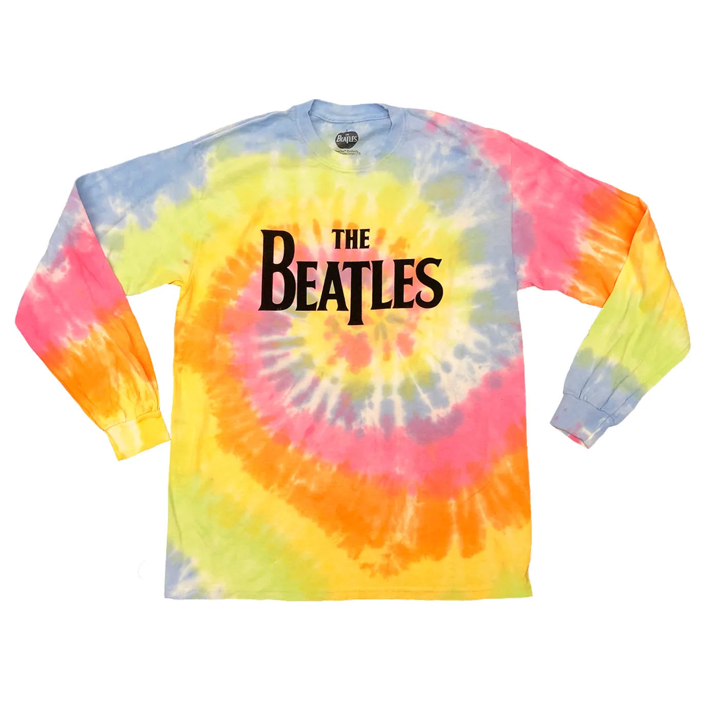 The Beatles Flocked Tie-dye Long Sleeve Logo T-Shirt