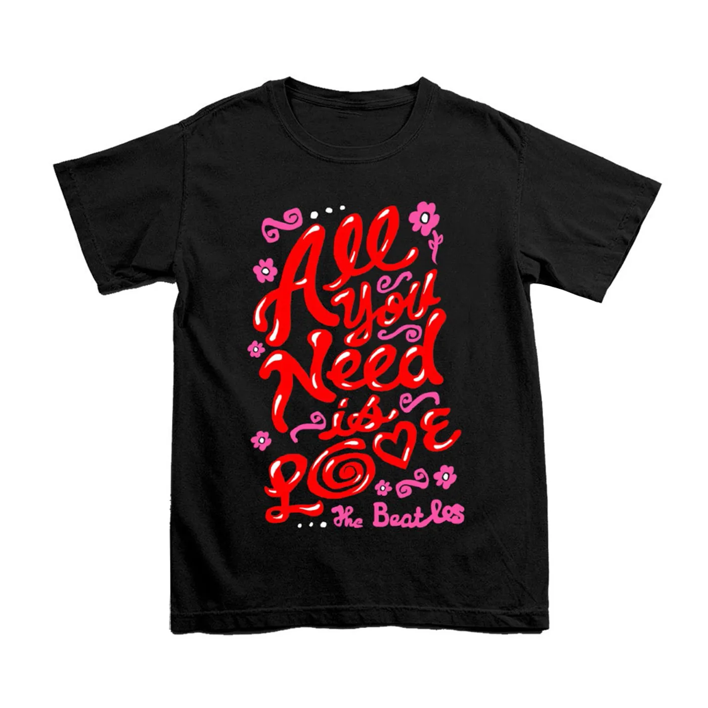 The Beatles All You Need Is Love Black T-Shirt