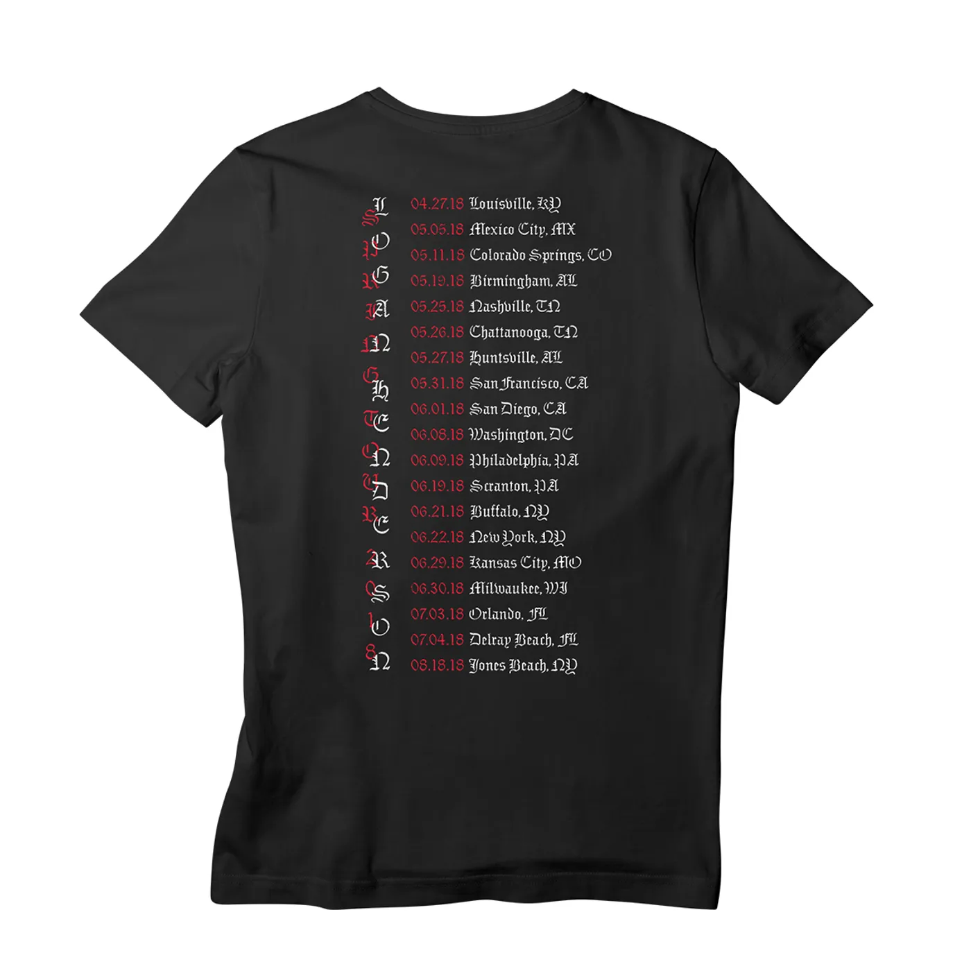 Logan Henderson 2018 Tour T-shirt