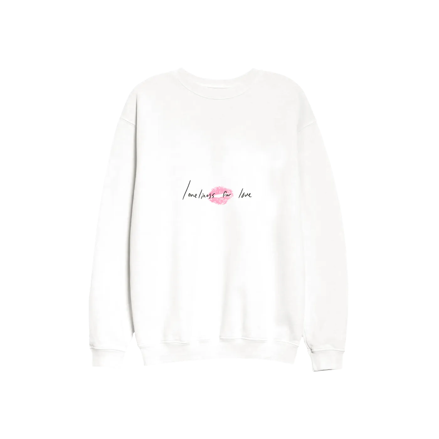 lovelytheband loneliness for love white sweatshirt