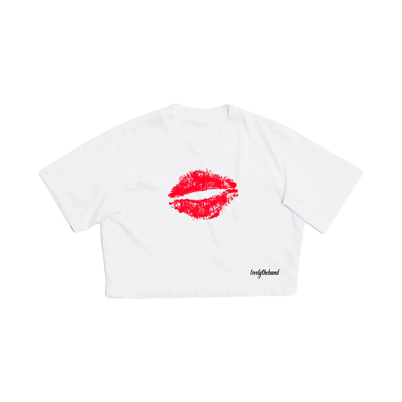 lovelytheband lips white crop top