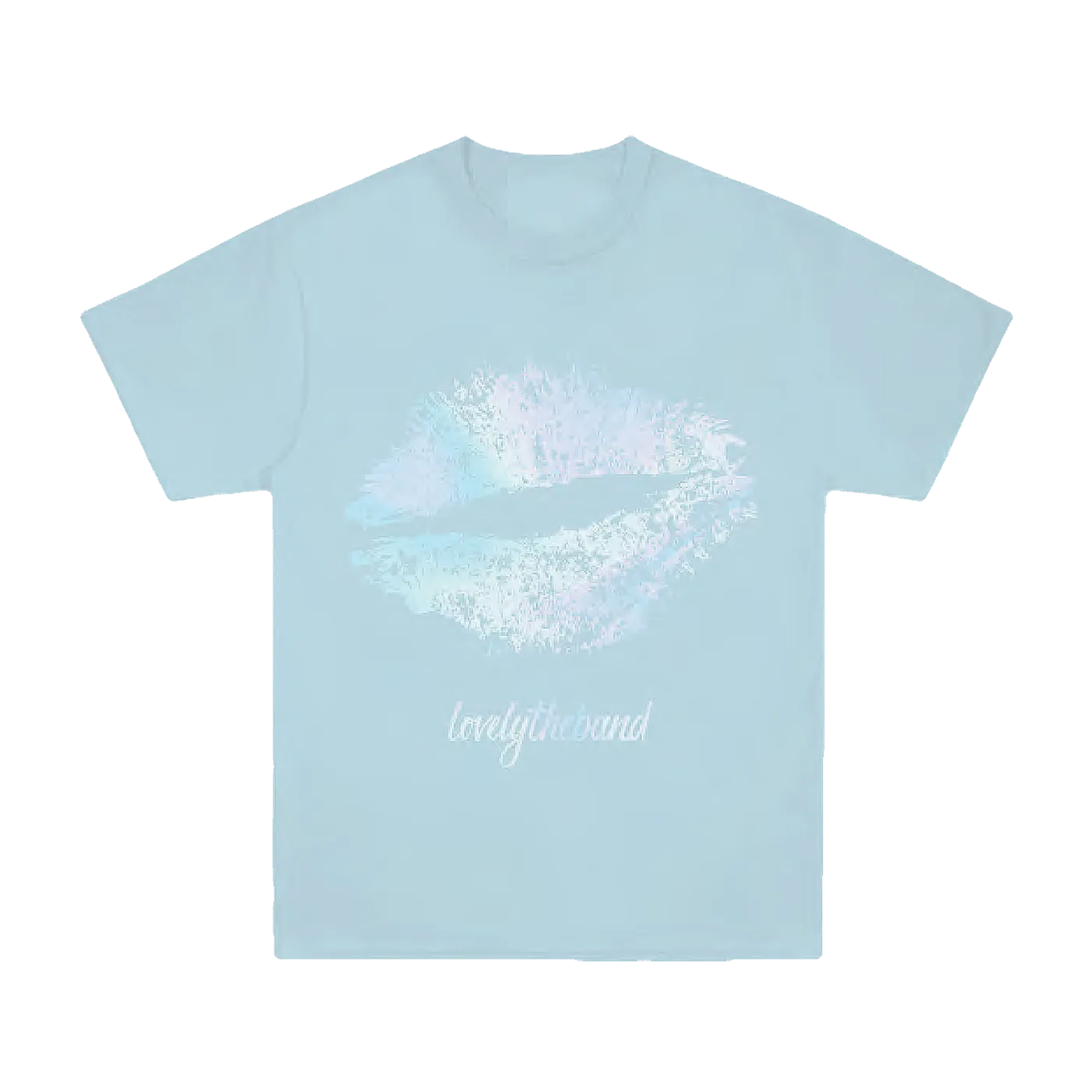 lovelytheband foil lips Blue T-Shirt