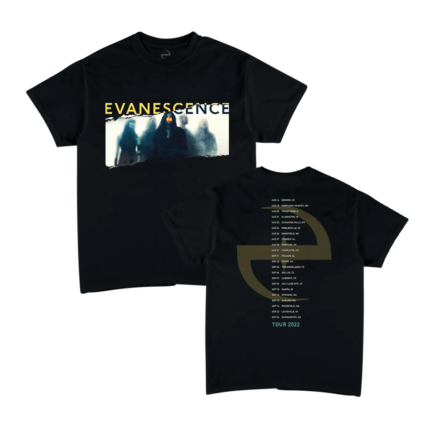 Evanescence Band Photo Tour Cities Tee - Black