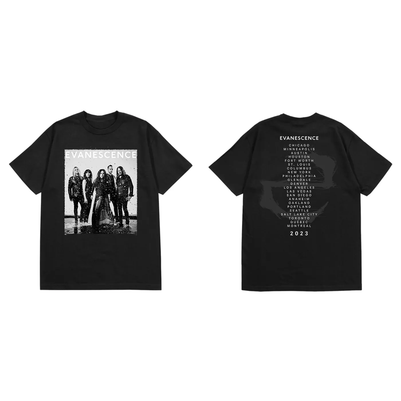 Evanescence Band Photo 2023 Tour Cities Tee
