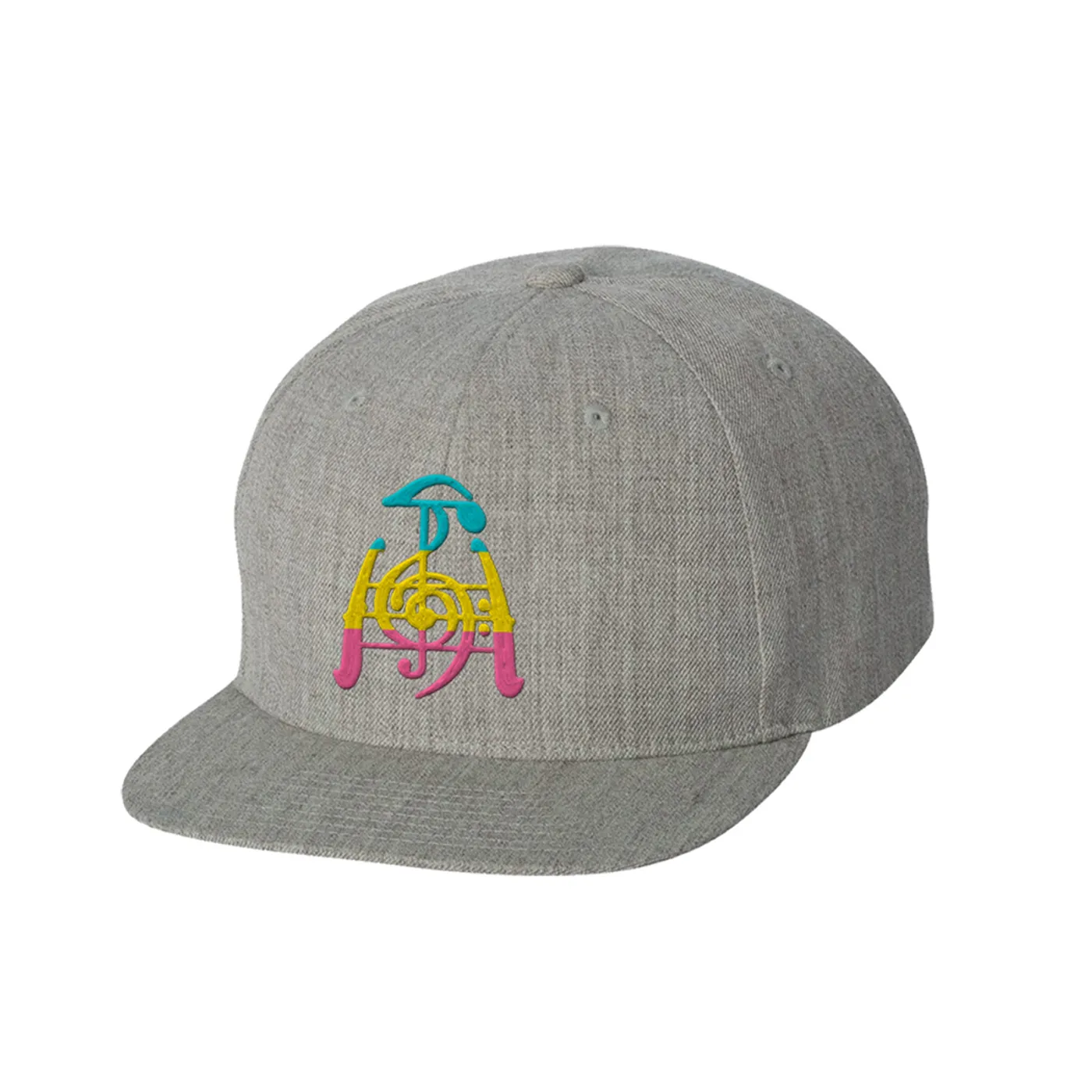 Mihali Heather Grey Flat Bill Snapback Hat