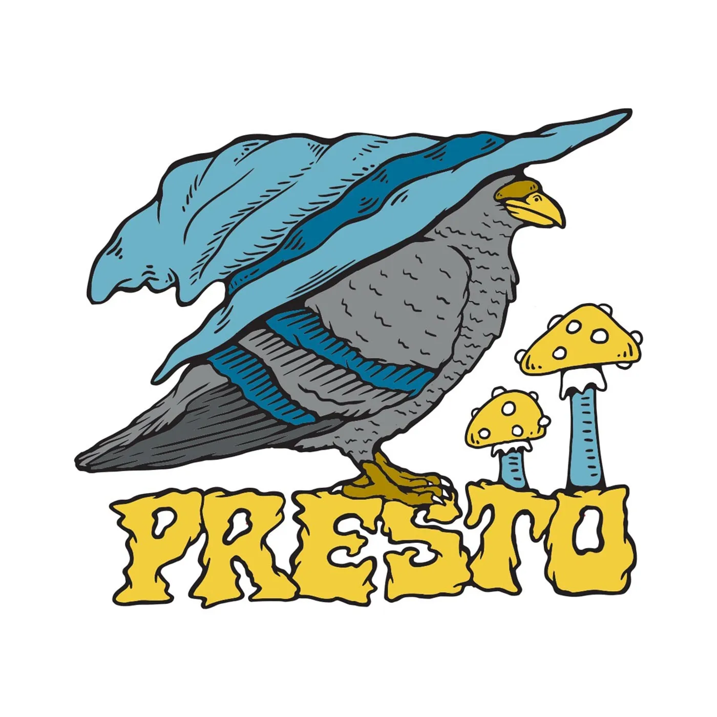 Pigeons Playing Ping Pong Presto Sticker