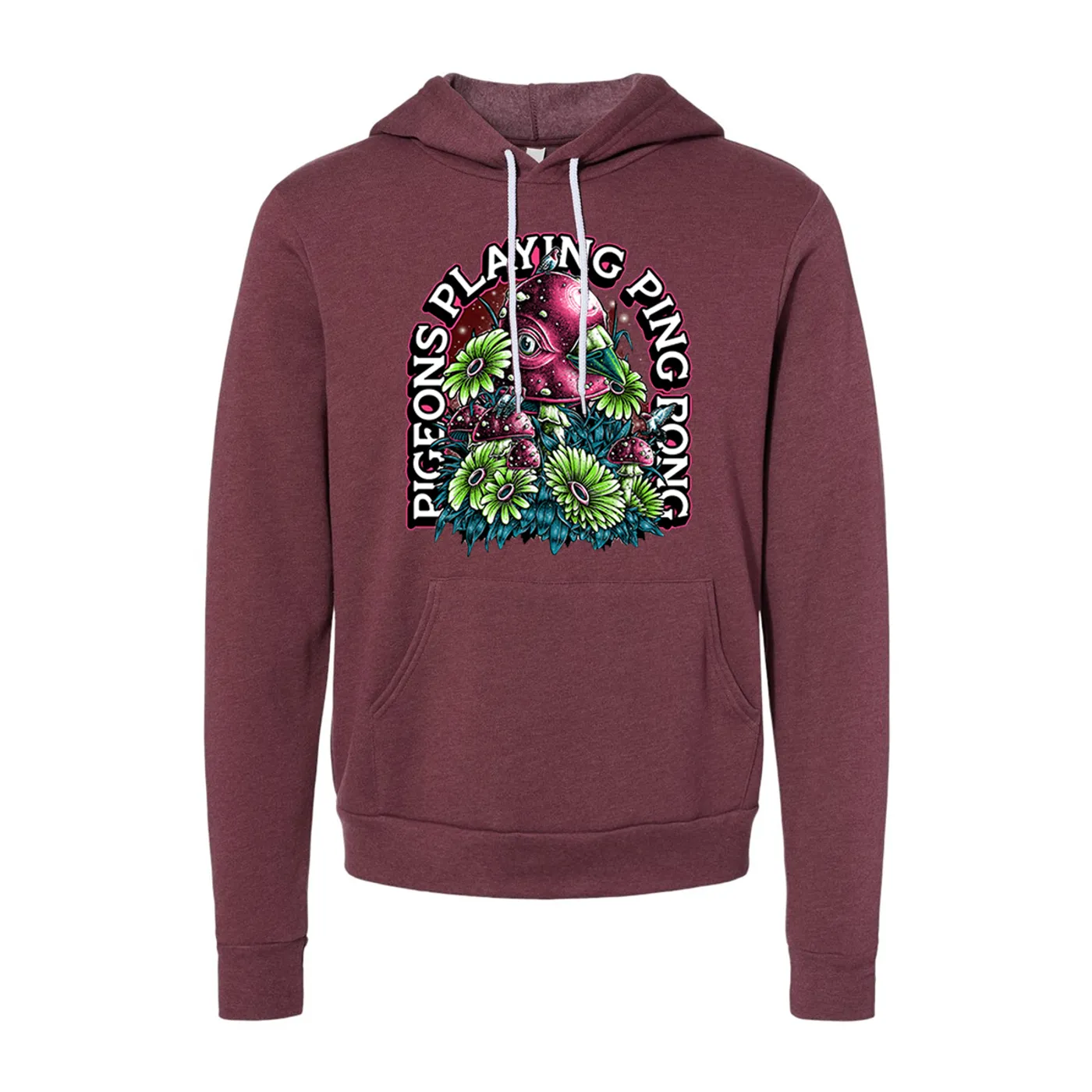 Pigeons Playing Ping Pong Mushroom Hoodie