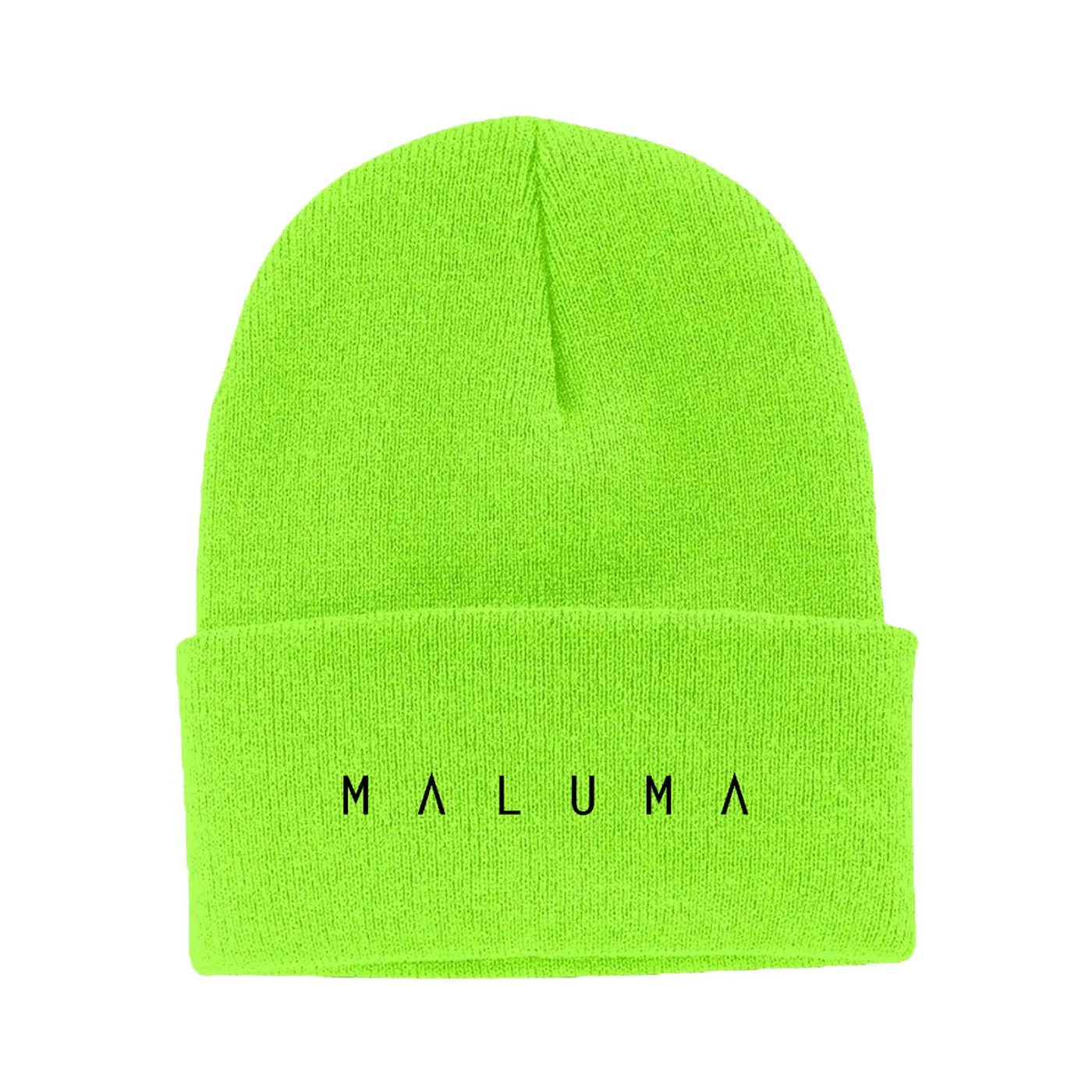 Maluma Pyramid Neon Green Beanie