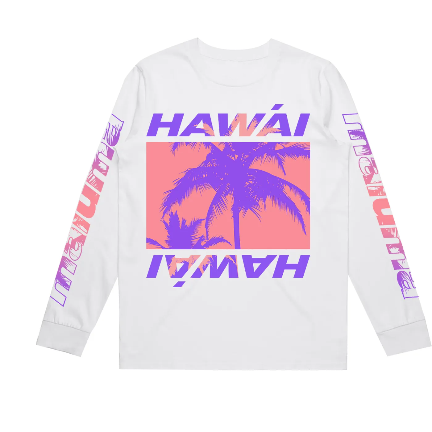 Maluma Hawái White Long Sleeve Tee