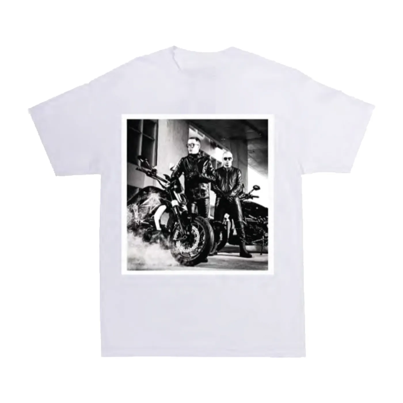 Wisin & Yandel COMO ANTES MOTORCYLE WHITE TOUR TEE