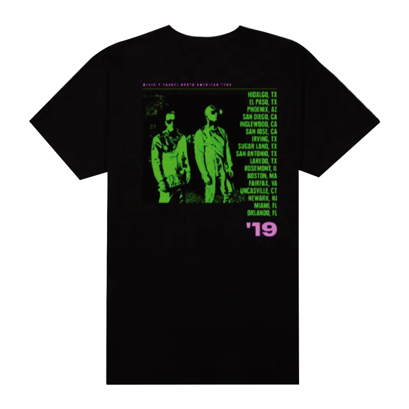 Wisin & Yandel W&Y COMO ANTES BLACK TOUR TEE