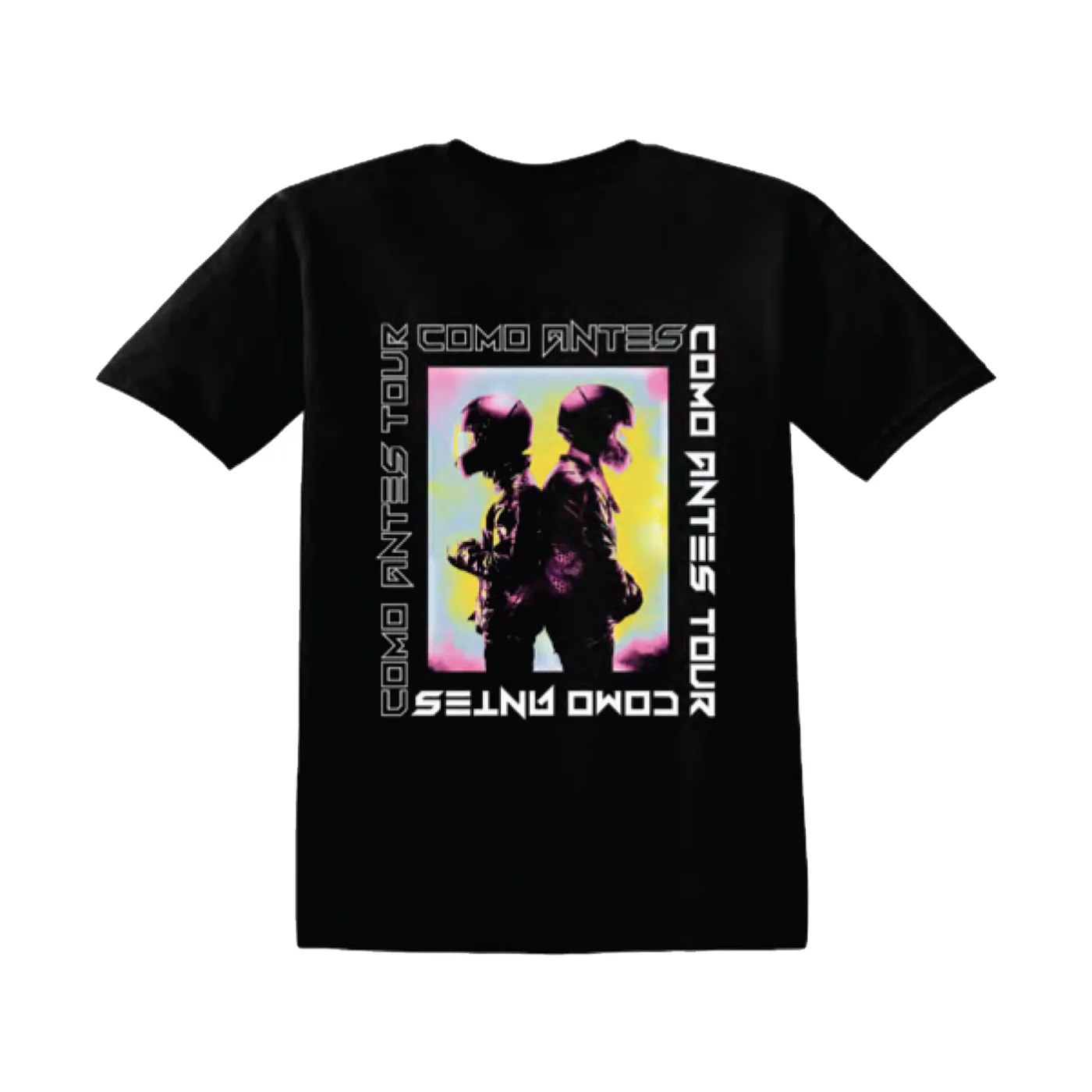 Wisin & Yandel COMO ANTES HELMET PHOTO BLACK TOUR TEE