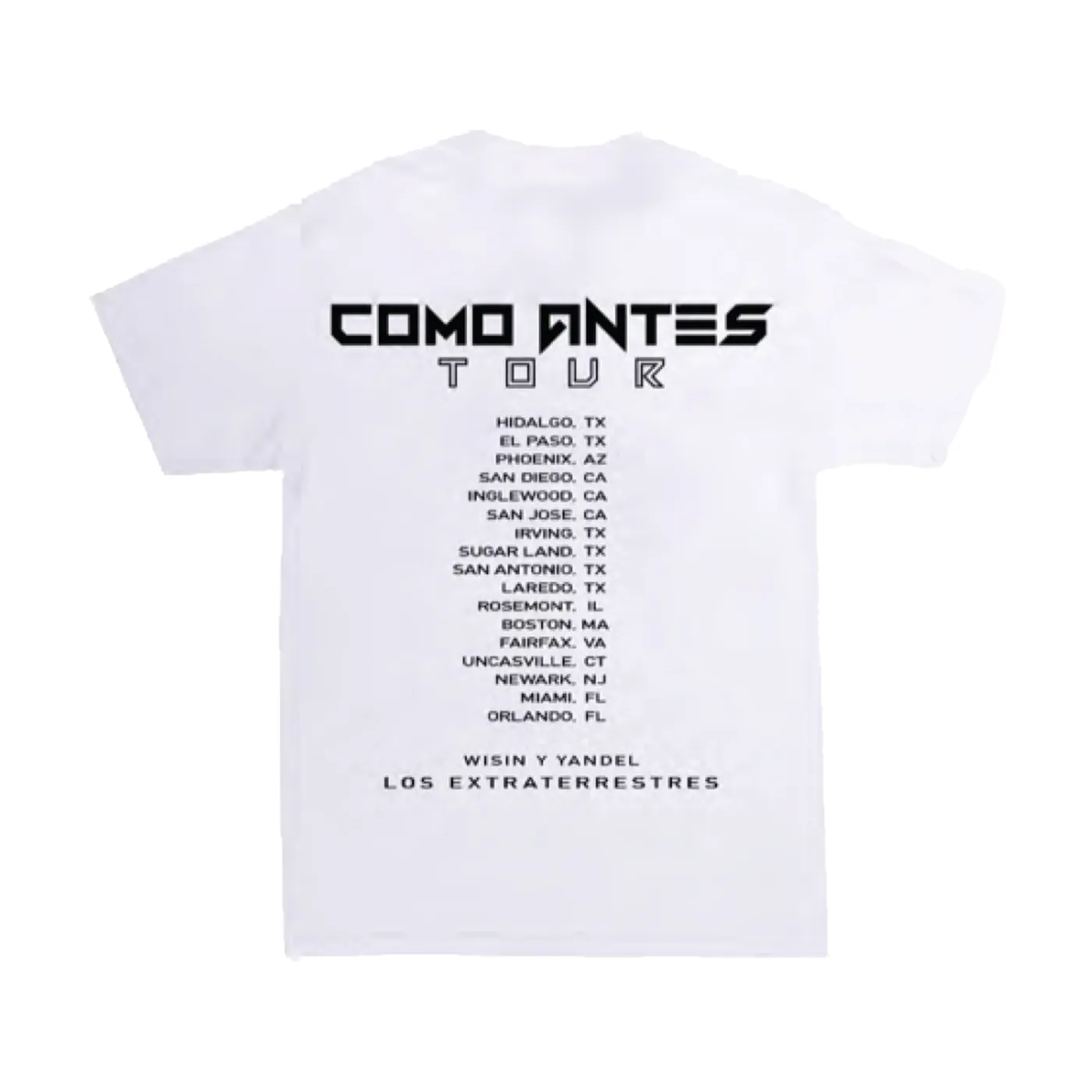 Wisin & Yandel COMO ANTES MOTORCYLE WHITE TOUR TEE