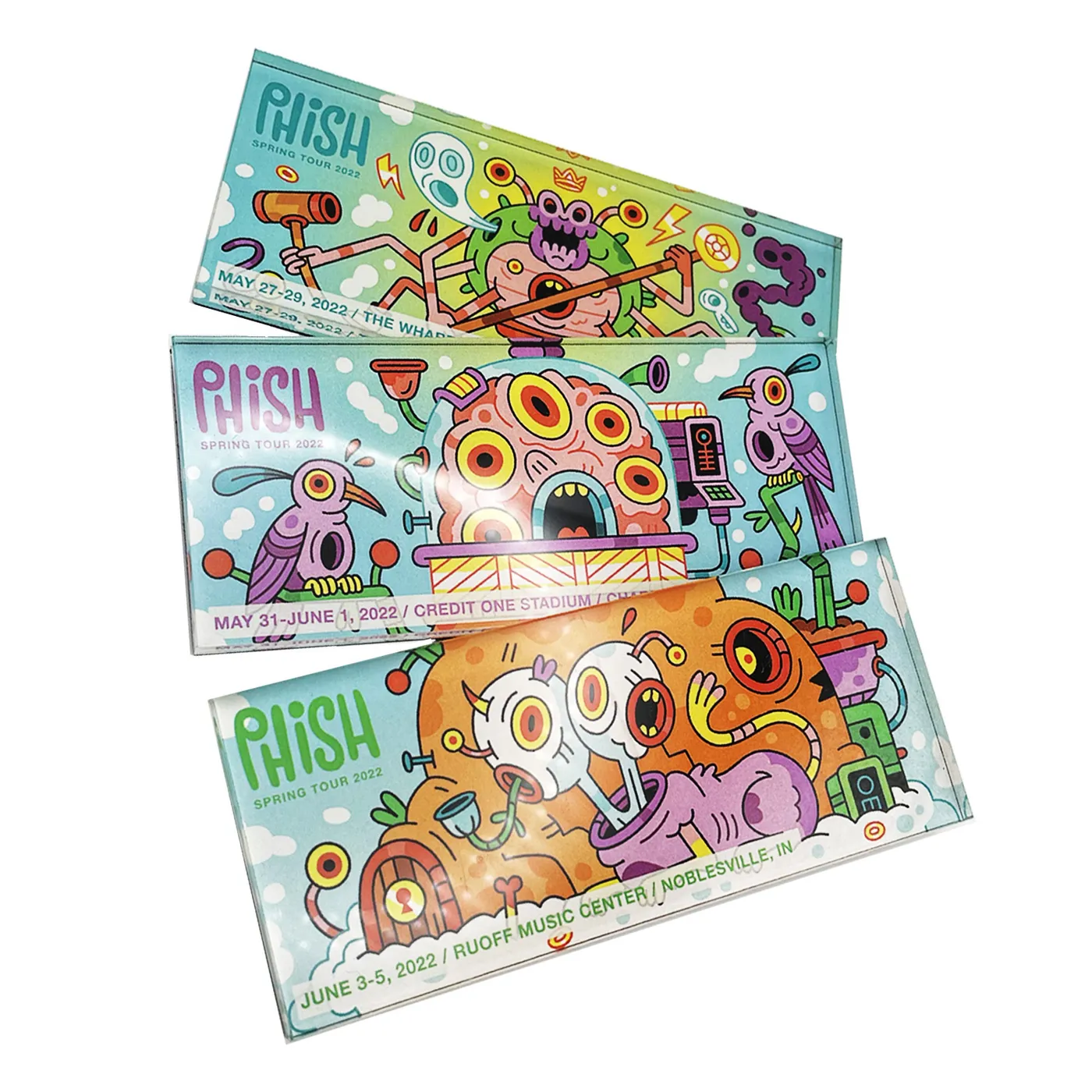 Phish Spring Tour 2022 Ticket Magnets