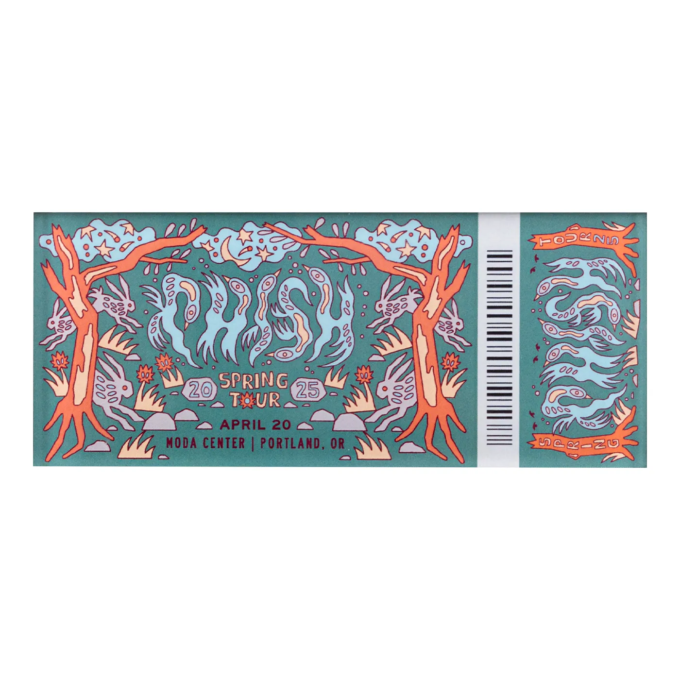 Phish Spring Tour 2025 Ticket Magnets