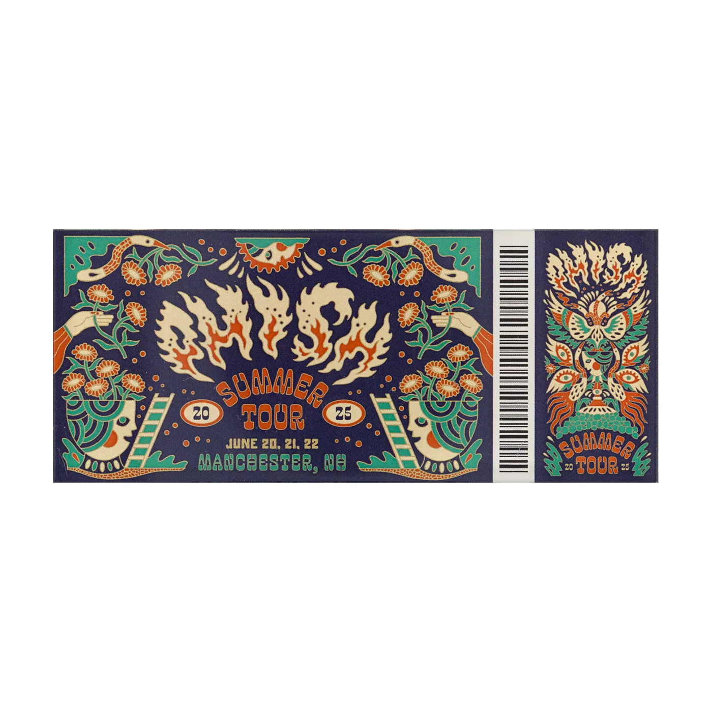 Phish Summer Tour 2025 Ticket Magnets