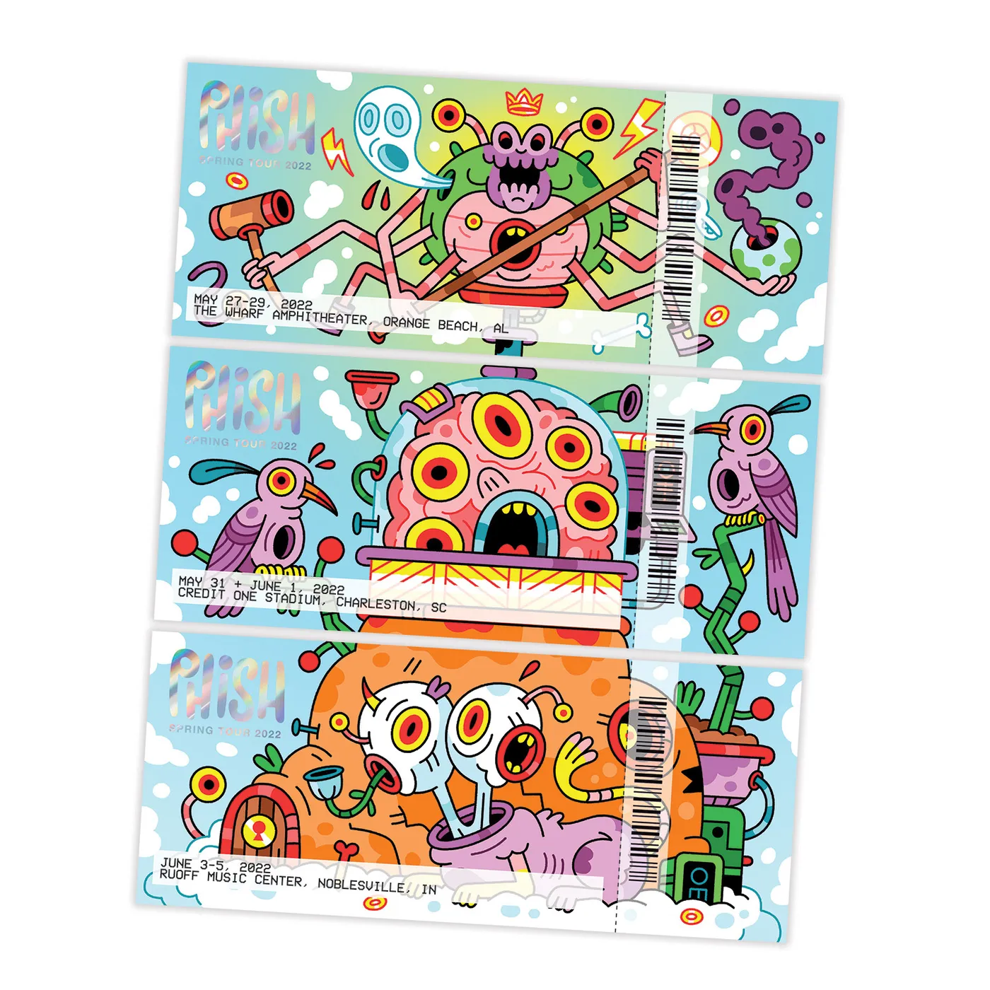 Phish Spring Tour 2022 Commemorative Tickets