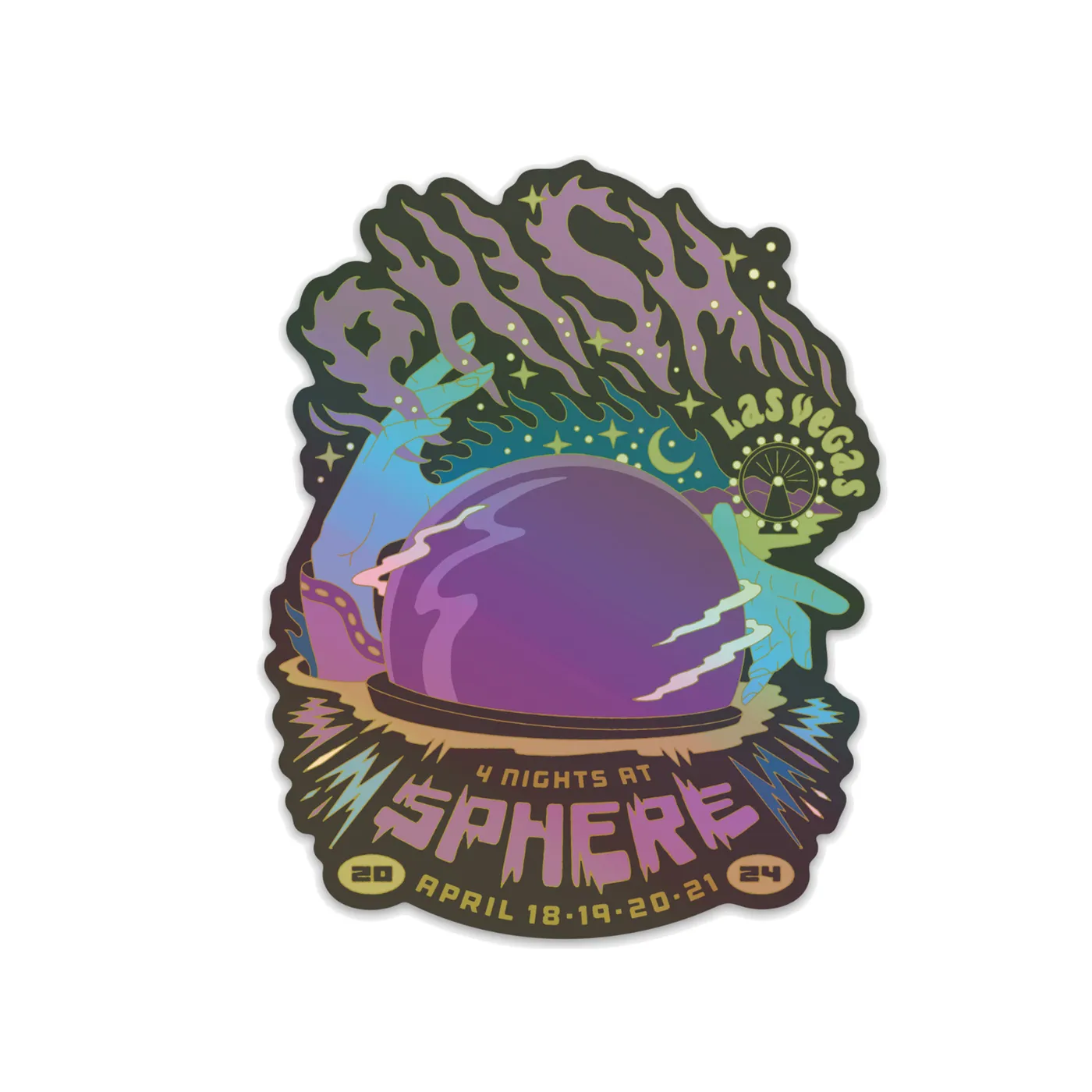 Phish Crystal Ball Sphere Holographic Sticker