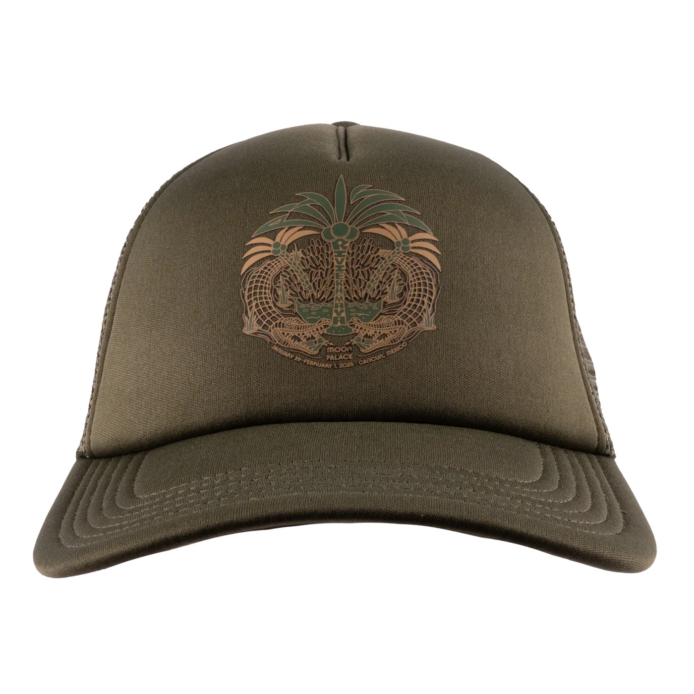 Phish Coconut Jaws Gator Event Mesh Hat - Olive