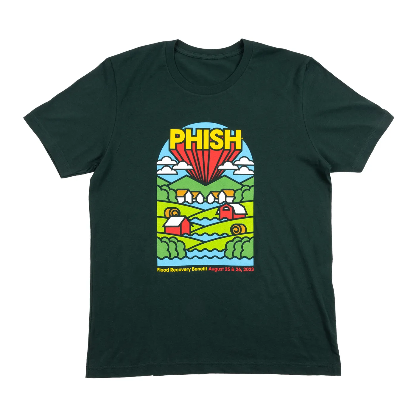 Phish The Flow Tee on Forest Green