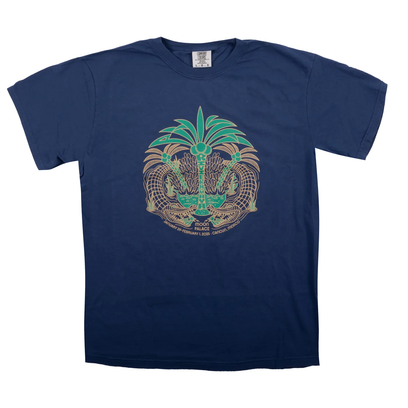 Phish Coconut Jaws Gator Tee on Sea Blue