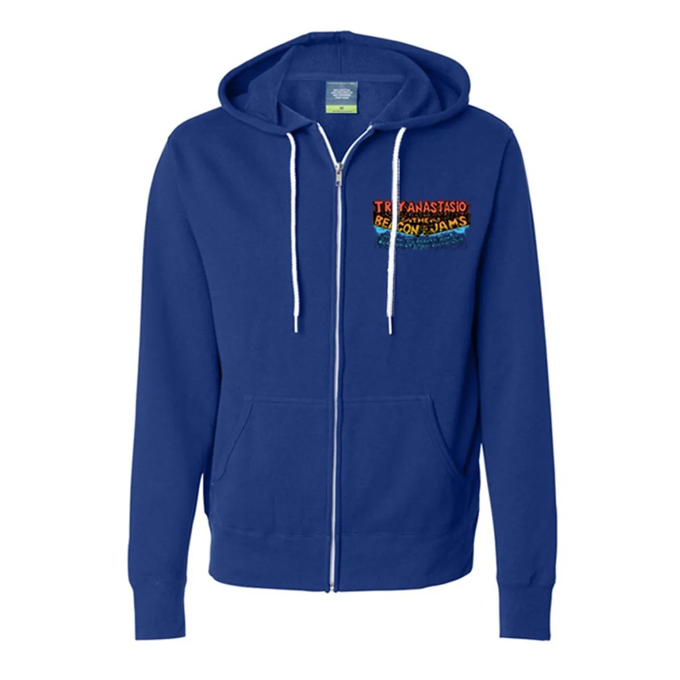 Trey Anastasio Pollock Guitar Beacon Zip-Up Hoodie on Cobalt