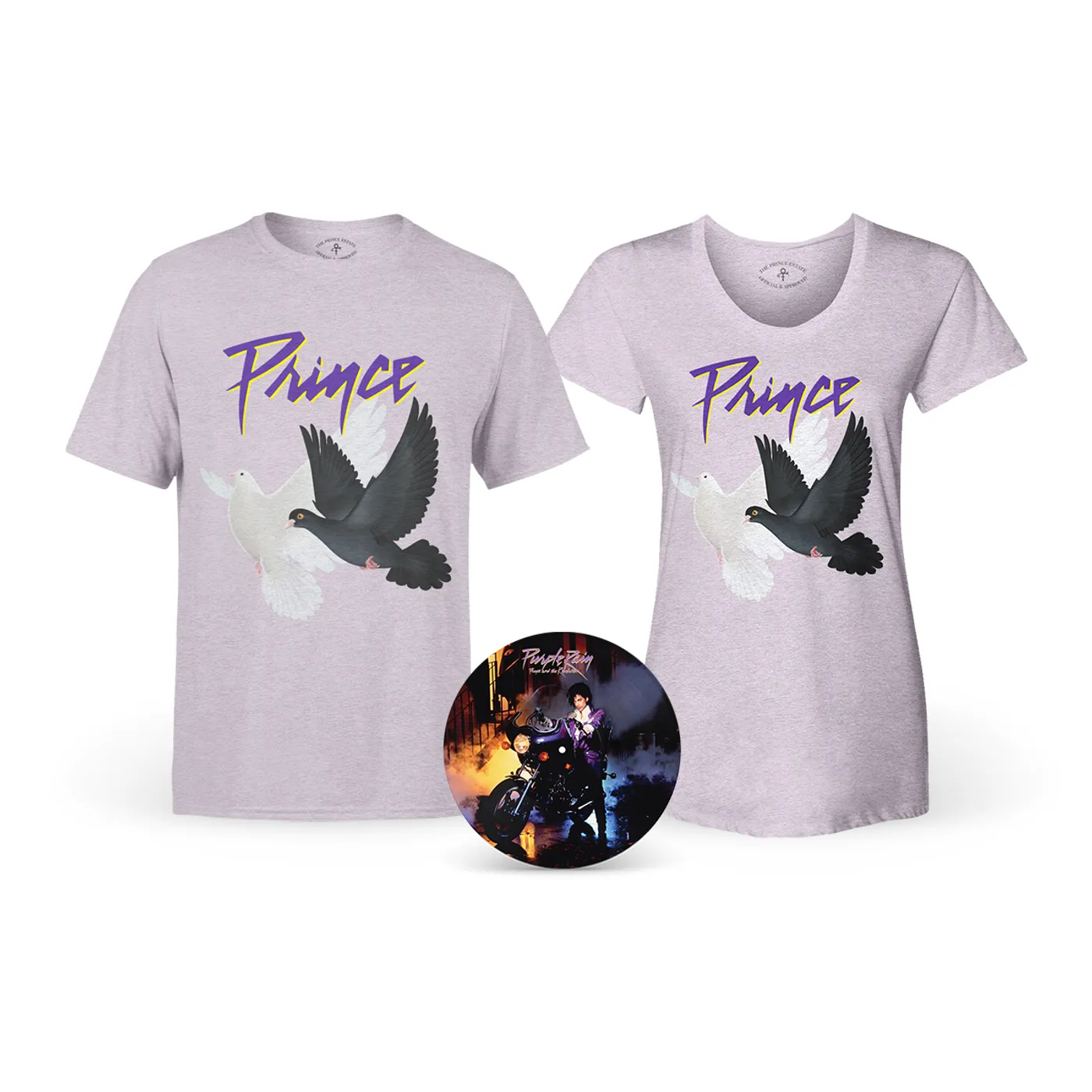 Prince Purple Rain Doves T-Shirt & Purple Rain (Picture Disc)(Vinyl)