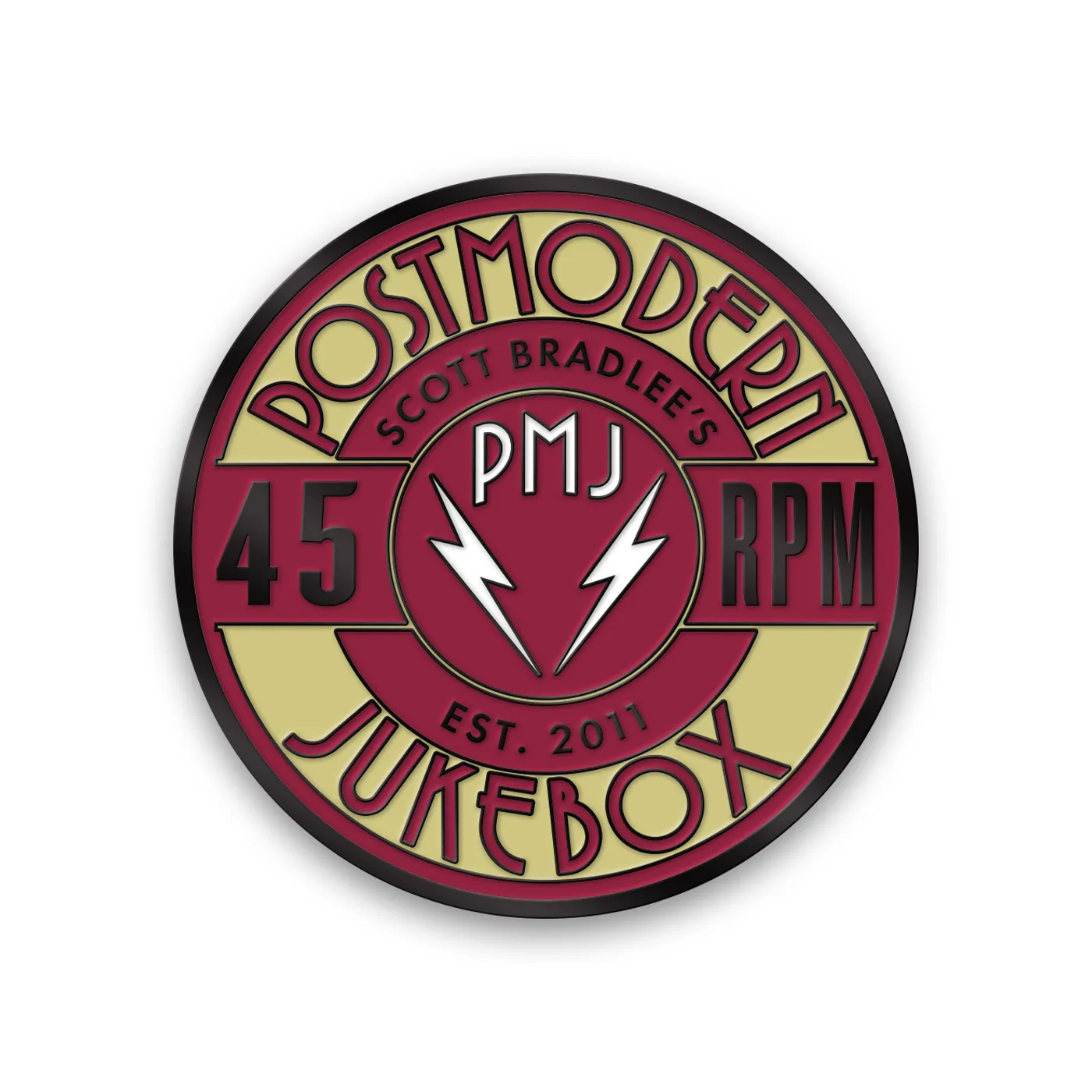 Scott Bradlee's Postmodern Jukebox Postmodern 45 RPM Pin Enamel