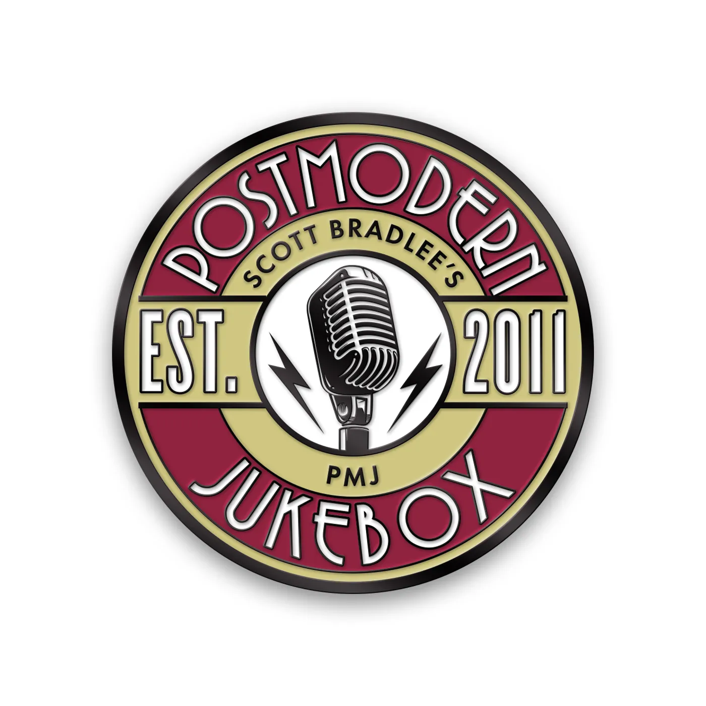Scott Bradlee's Postmodern Jukebox Postmodern Microphone Pin Enamel