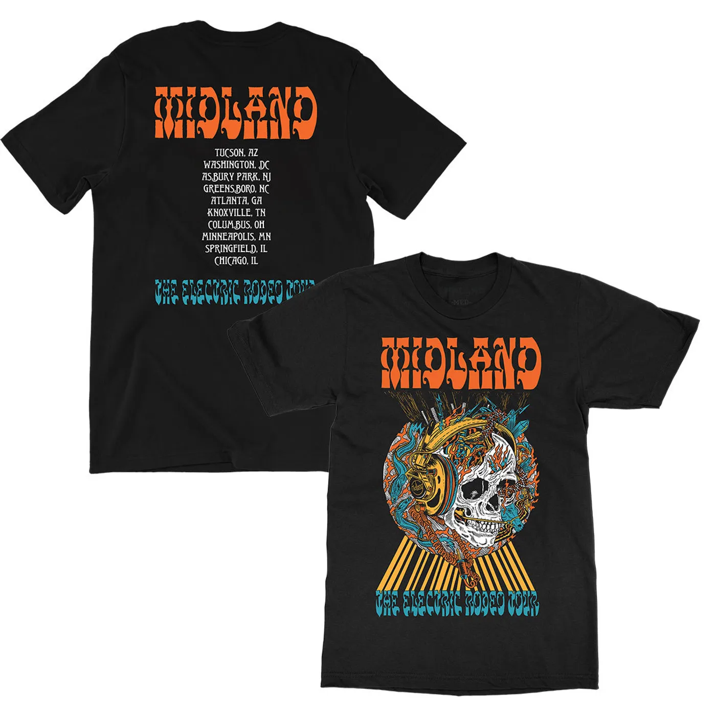 Midland Electric Rodeo Black Tour T-Shirt