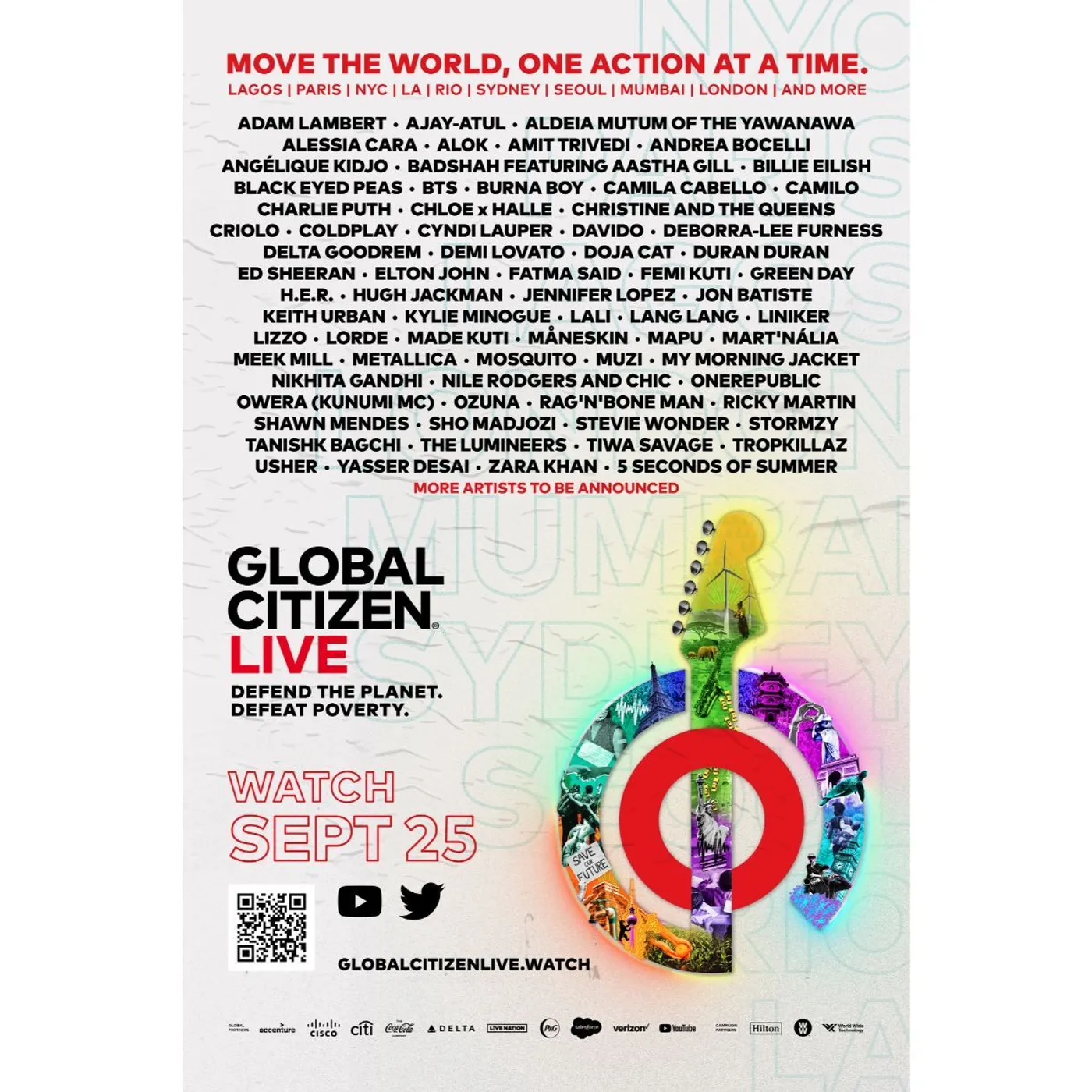 Global Citizen Festival  GCL 2021 Archival Poster 24 x 36"