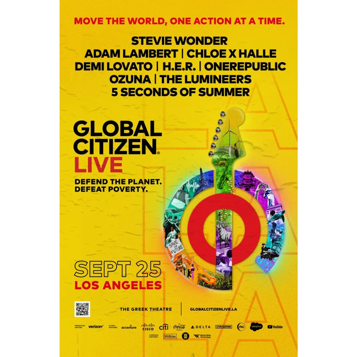 Global Citizen Festival  GCL LA 2021 Archival Poster 24 x 36"