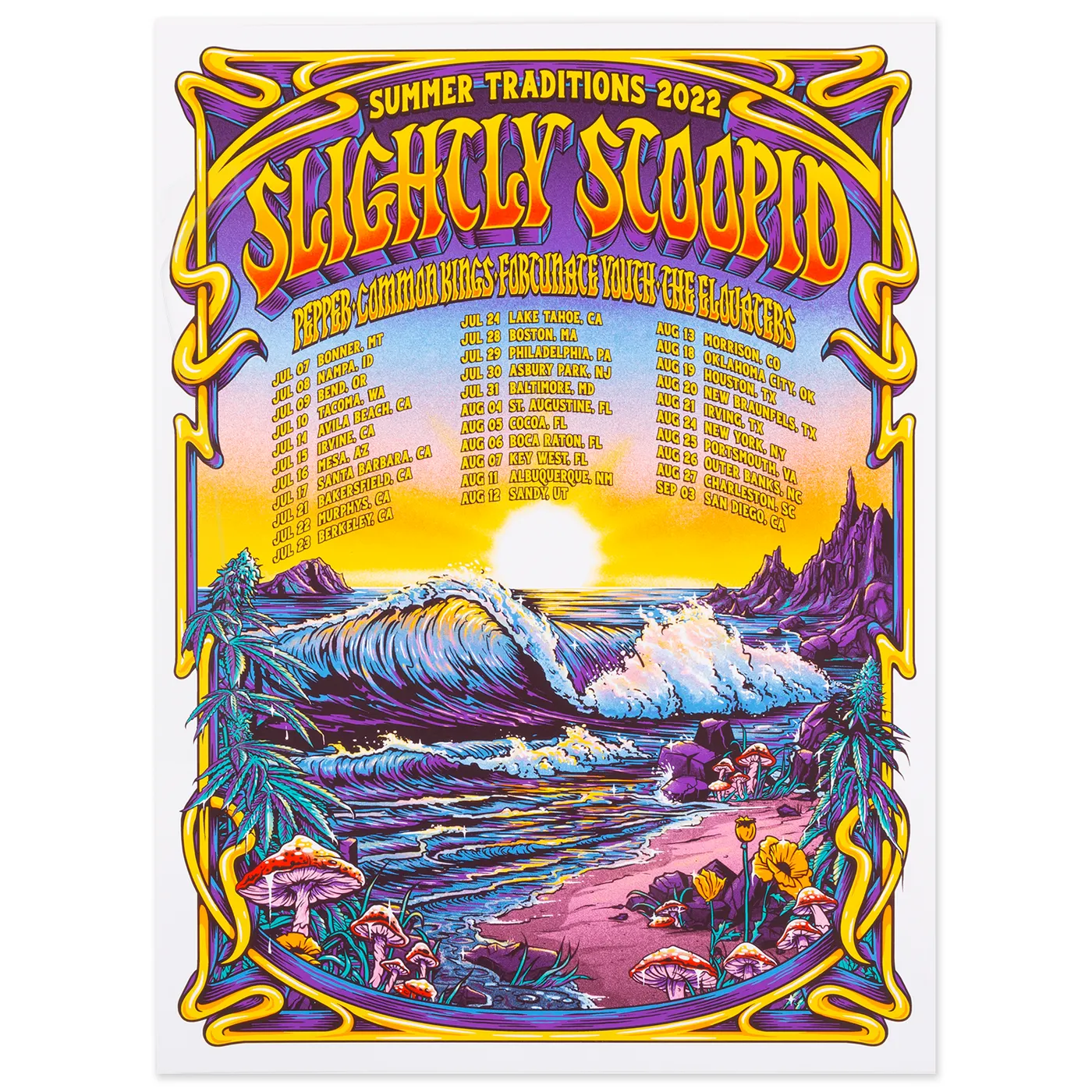 Slightly Stoopid 2022 Summer Traditions Tour Poster (With Tour Dates)