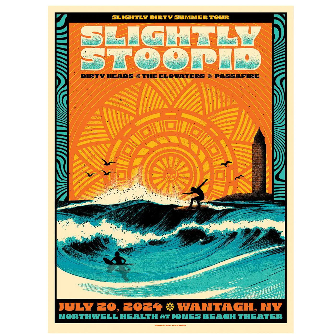 Slightly Stoopid 7/20/24 Wantagh, NY Show Poster by Drew Findley (Subject Matter)