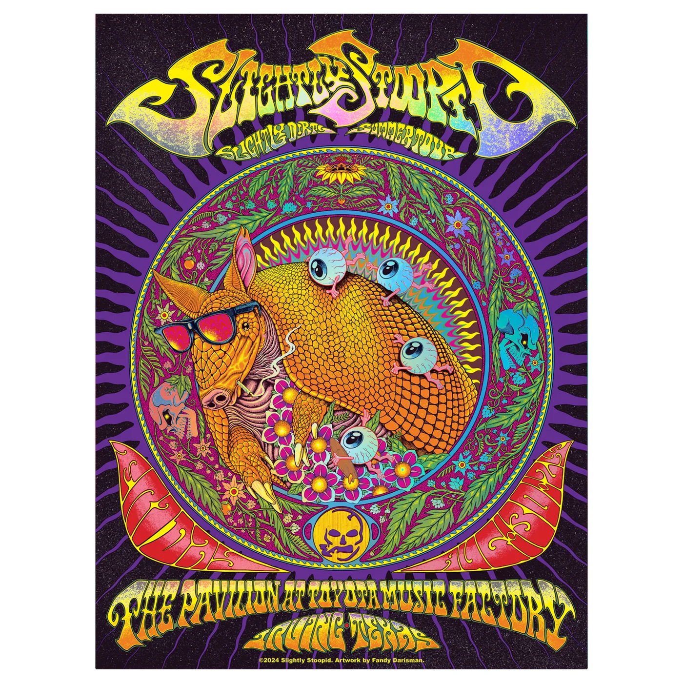Slightly Stoopid 8/30/2024 Irving, TX Foil Show Poster by Fandy Darisman