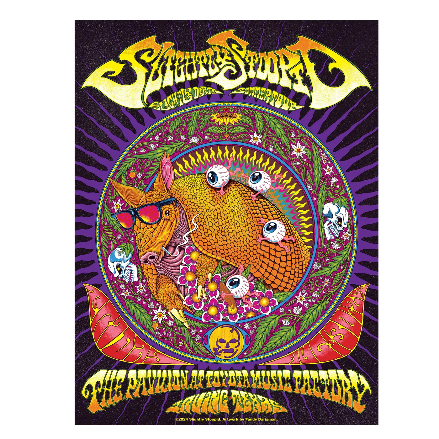 Slightly Stoopid 8/30/2024 Irving, TX Show Poster by Fandy Darisman (Well Traveled)