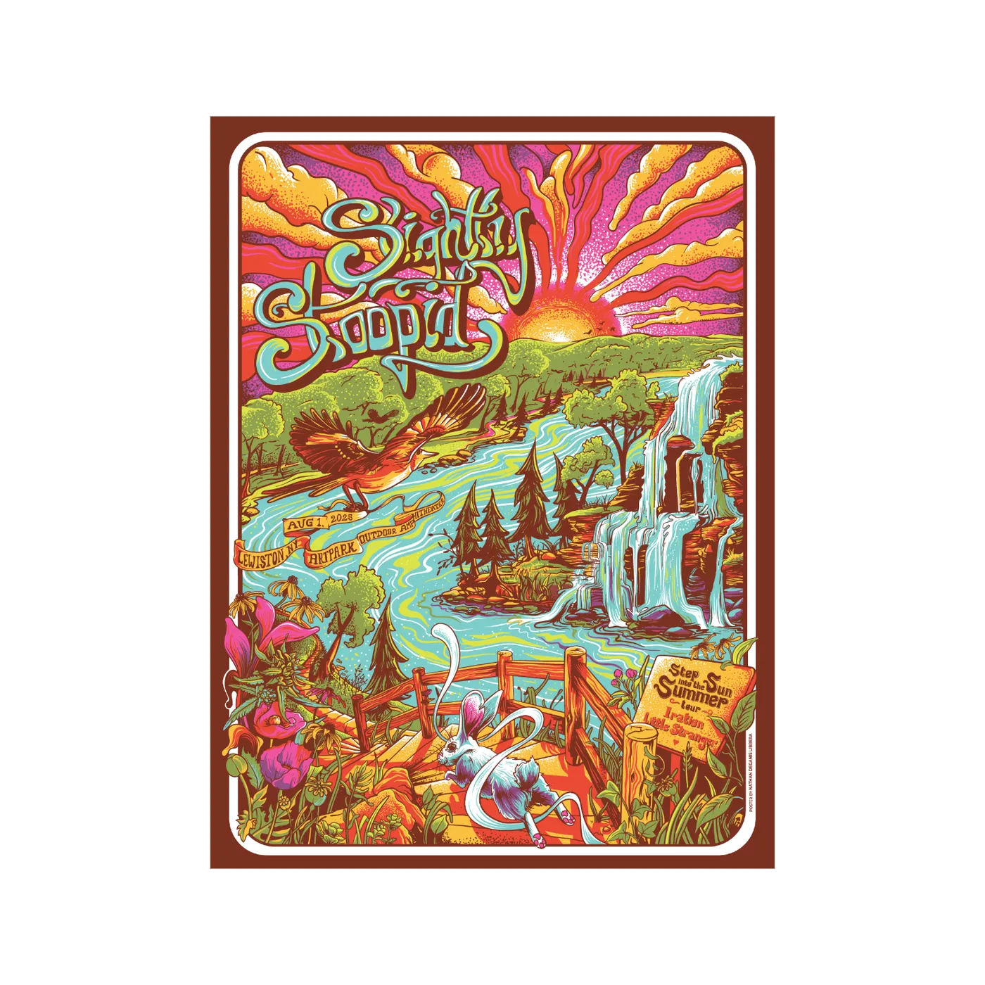 Slightly Stoopid 8/1/2025 Lewiston, NY Nathan Librera Poster