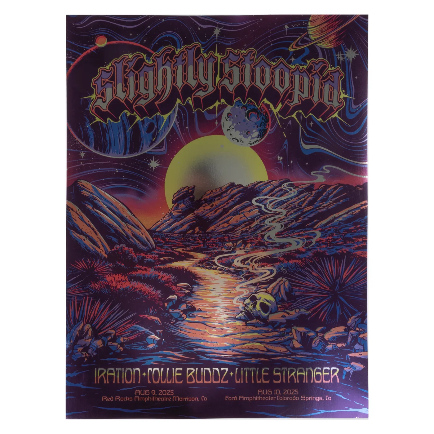 Slightly Stoopid 8/9/2025 Morrison, CO Bryan Zellner - EVENT Foil Poster