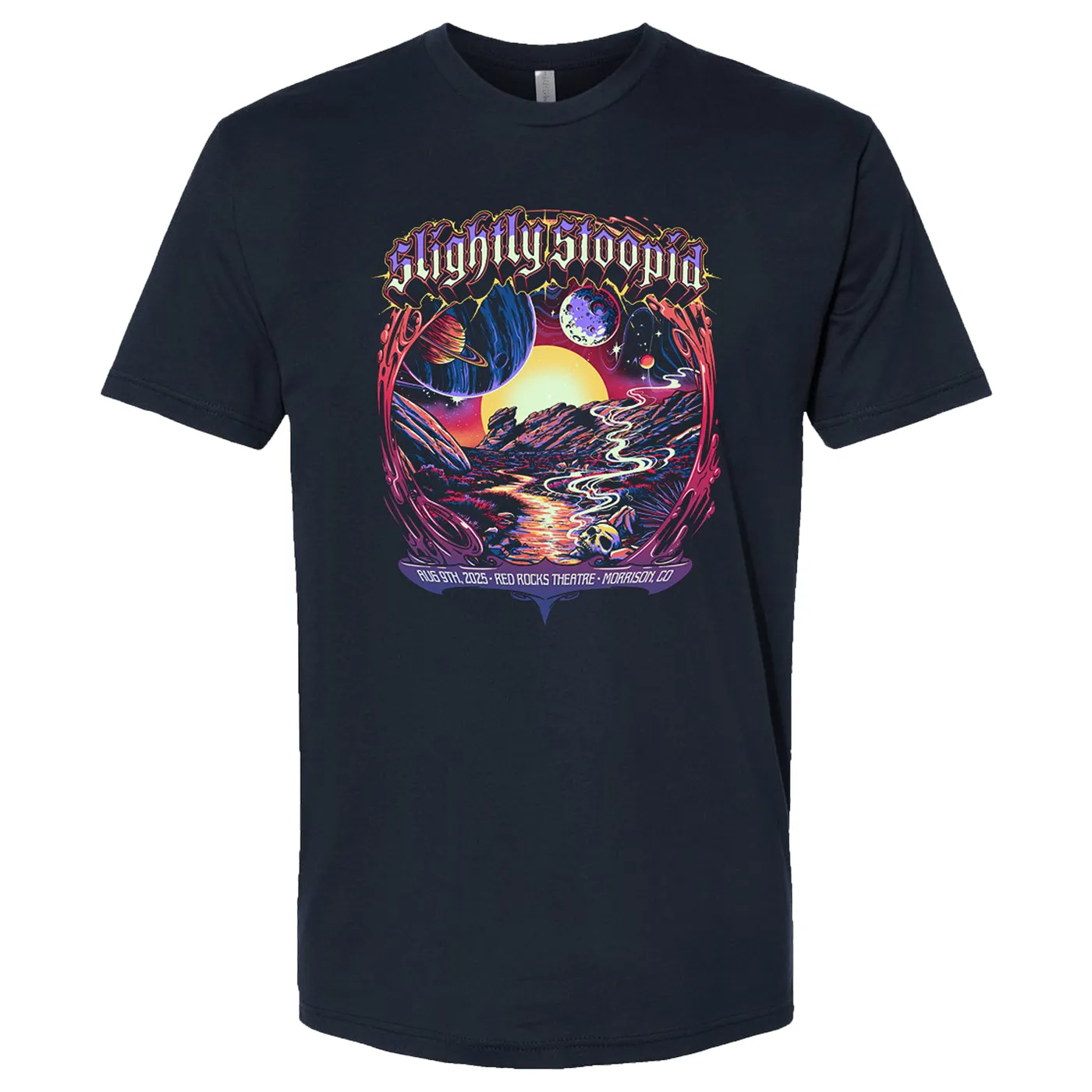 Slightly Stoopid 2025 Red Rocks Event Tee Navy