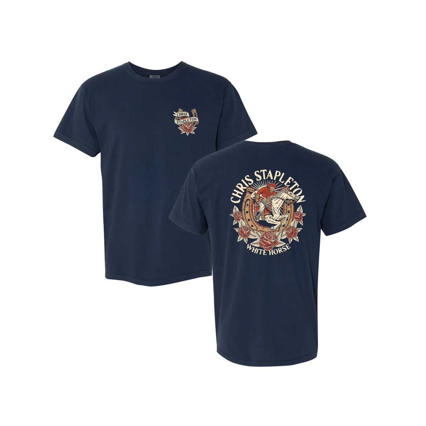 Chris Stapleton White Horse Rose Garment Dyed Heavyweight Tee