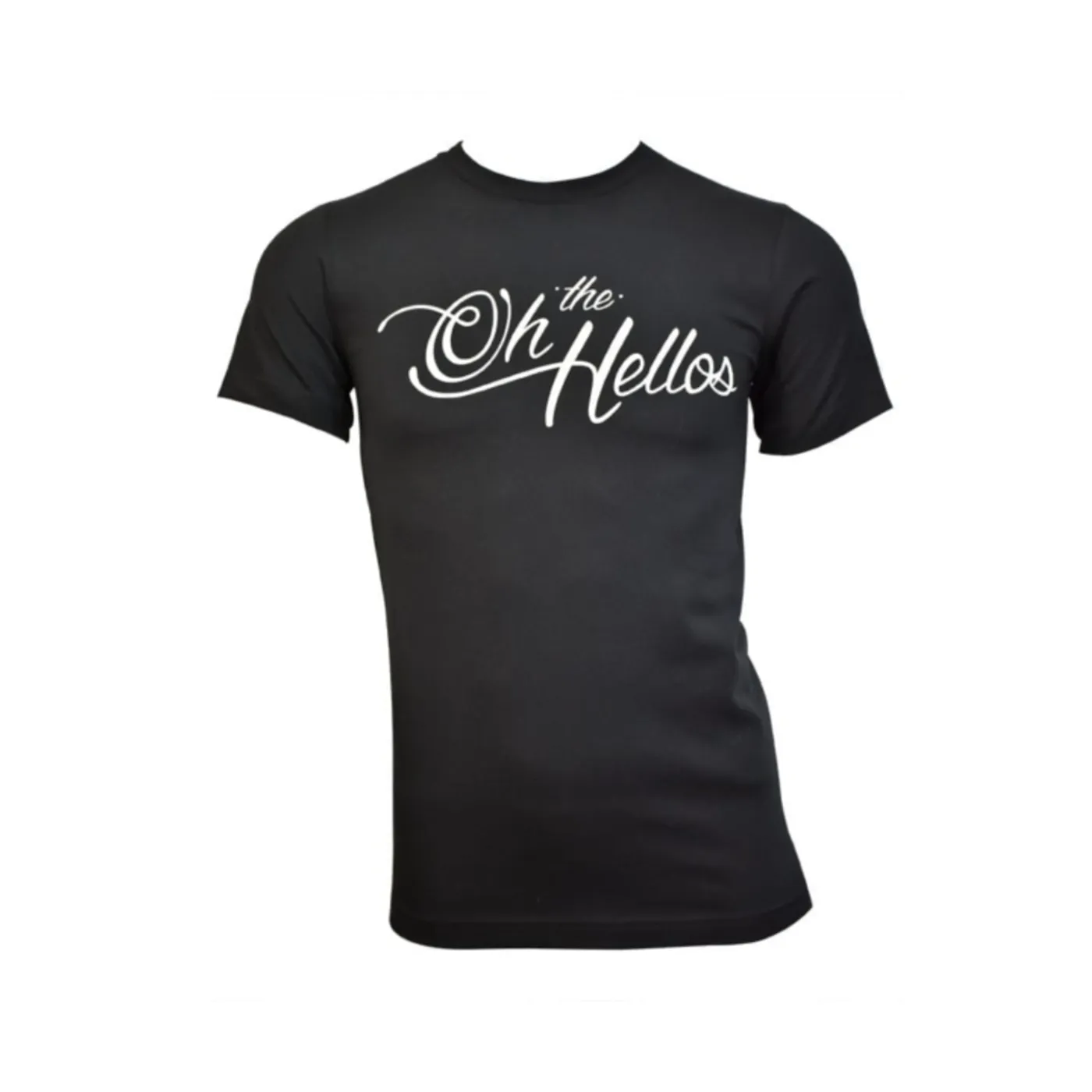 The Oh Hellos Cursive Logo on Black Tee