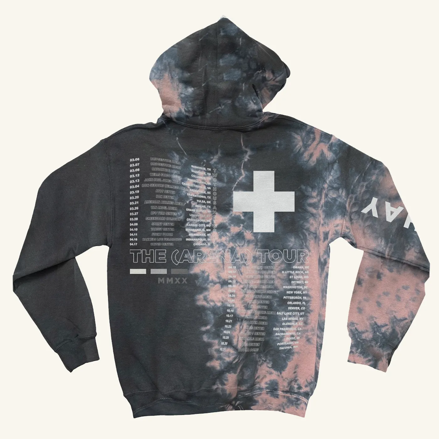 Dan + Shay Tie Dye Dateback Hoodie