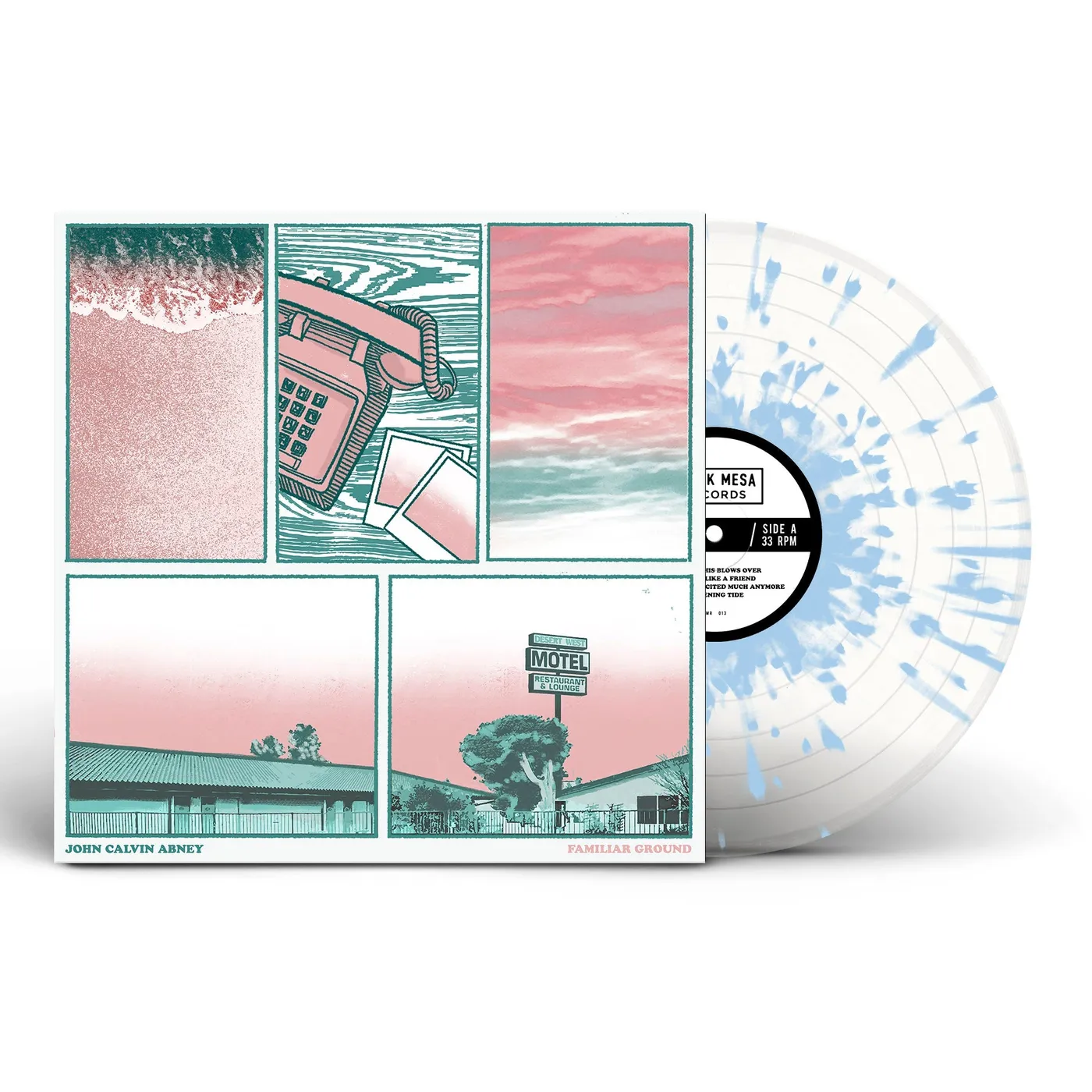 John Calvin Abney Familiar Ground 12"LP (Blue Sky vinyl) (Blemished)