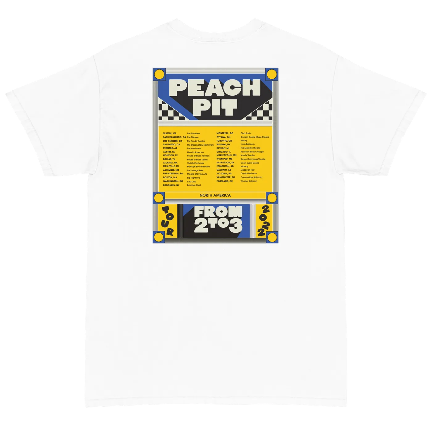 Peach Pit Tour Tee (From 2 to 3 Tour Edition)