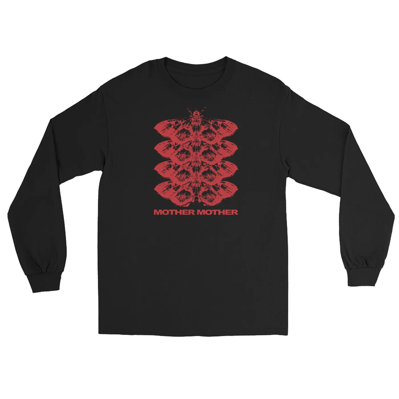 Mother Mother Moth Long Sleeve Tee - Black