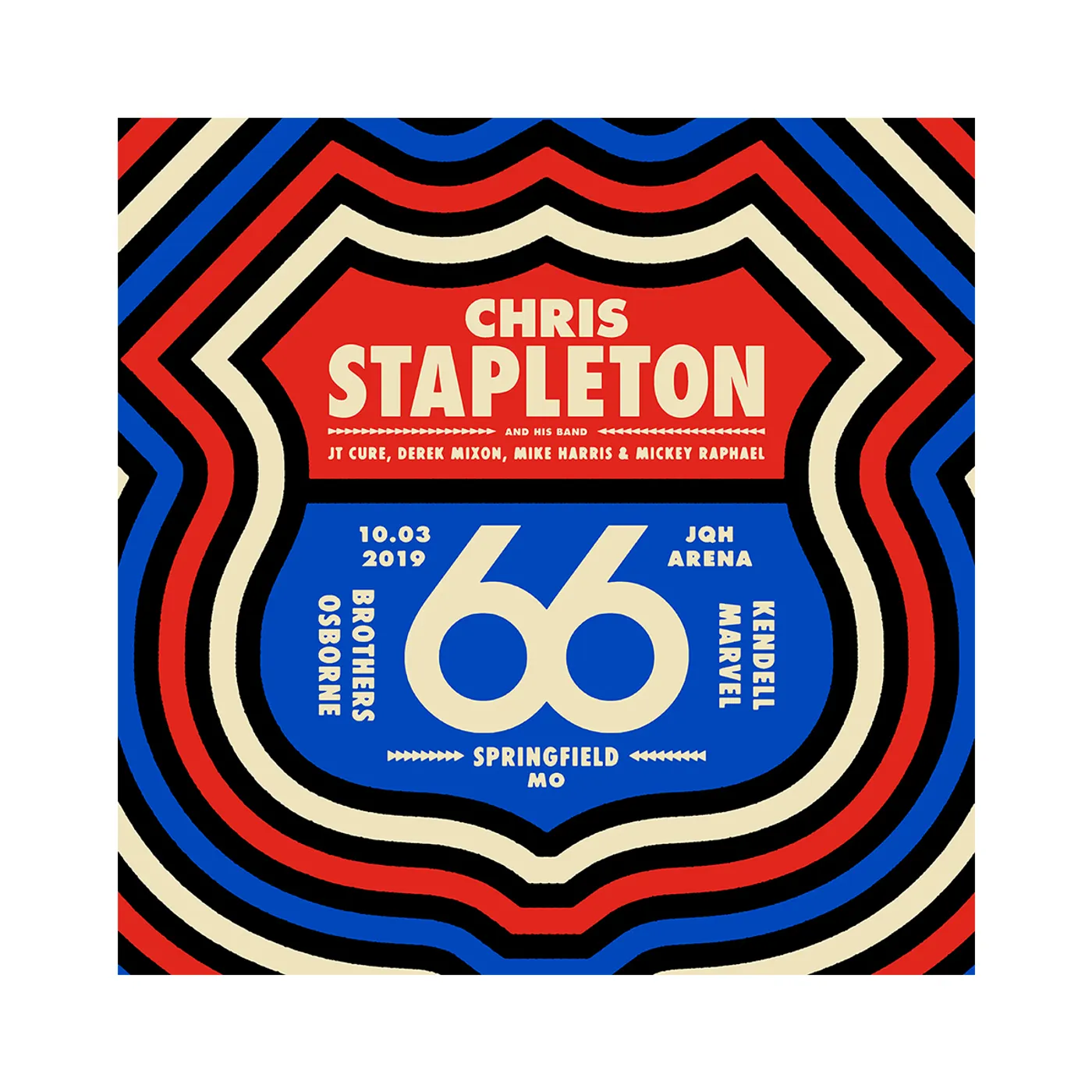 Chris Stapleton Show Poster   Springfield, MO 10/3/19